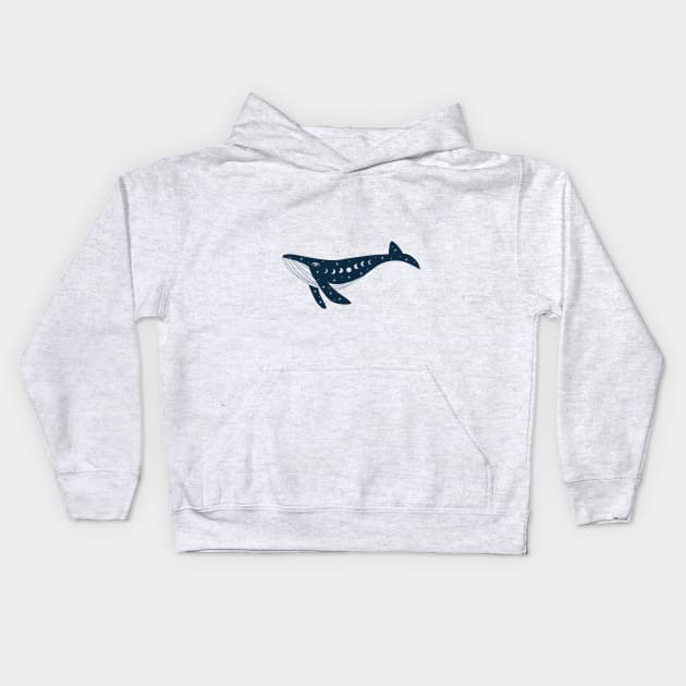 blue whale Kids Hoodie by A&A